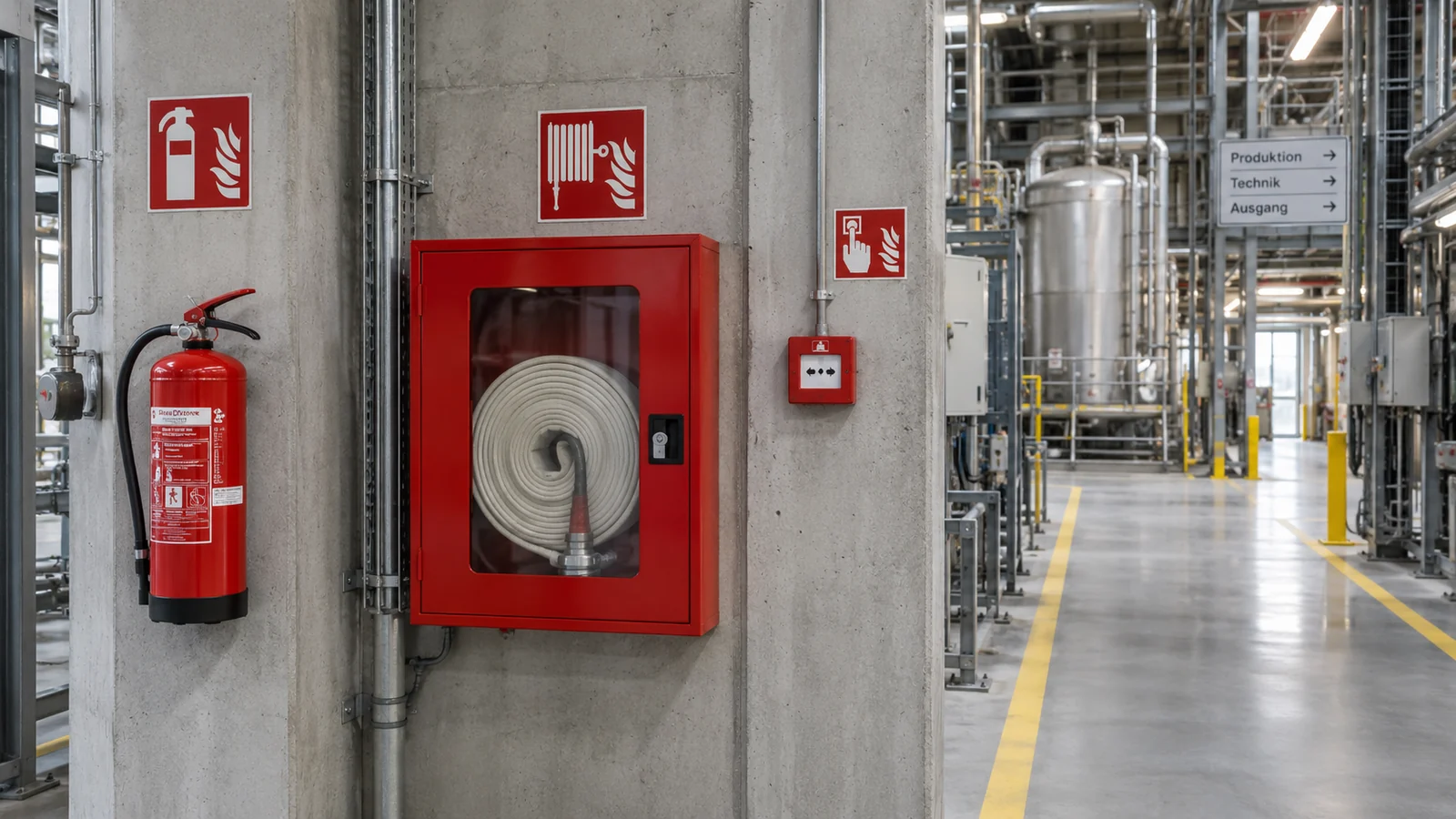 KI-Visualisierung für Brandschutzeinrichtungen am realen Standort eindeutig auffindbar machen.